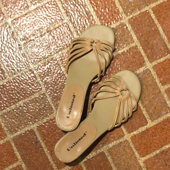 Unlisted Shoes | Unlisted Brand Open-Toe Sandals | Color: Cream/Tan | Size: 8 | Amelia428's Closet